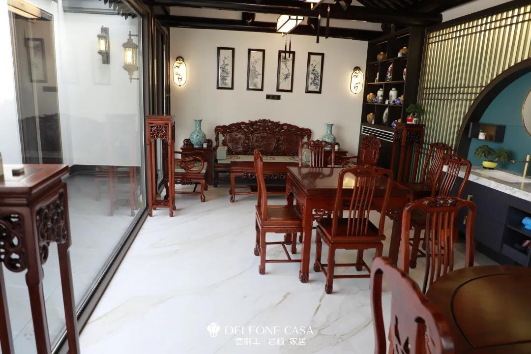 家裝案例 | 280㎡蘇州園林式巖板別墅，古典尊貴，古色古香(圖9)