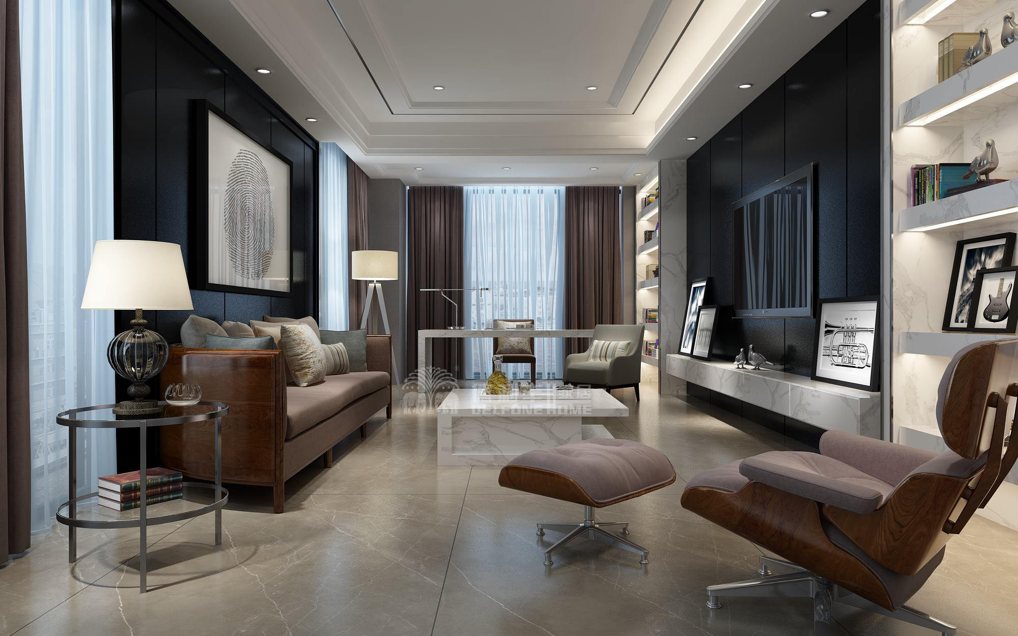 這才真正叫電視背景墻，你家只是電視掛墻上(圖10)