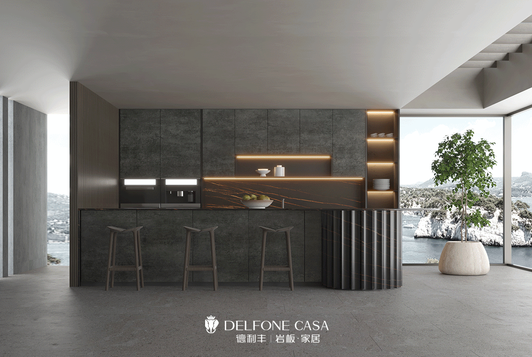 這樣有質(zhì)感的廚房空間，氛圍感爆棚!(圖1)