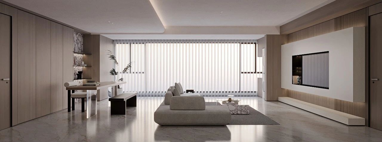 DELFONE案例分享 | 奶油風(fēng)大平層，【煙雨灰】讓每1㎡都充滿松弛感