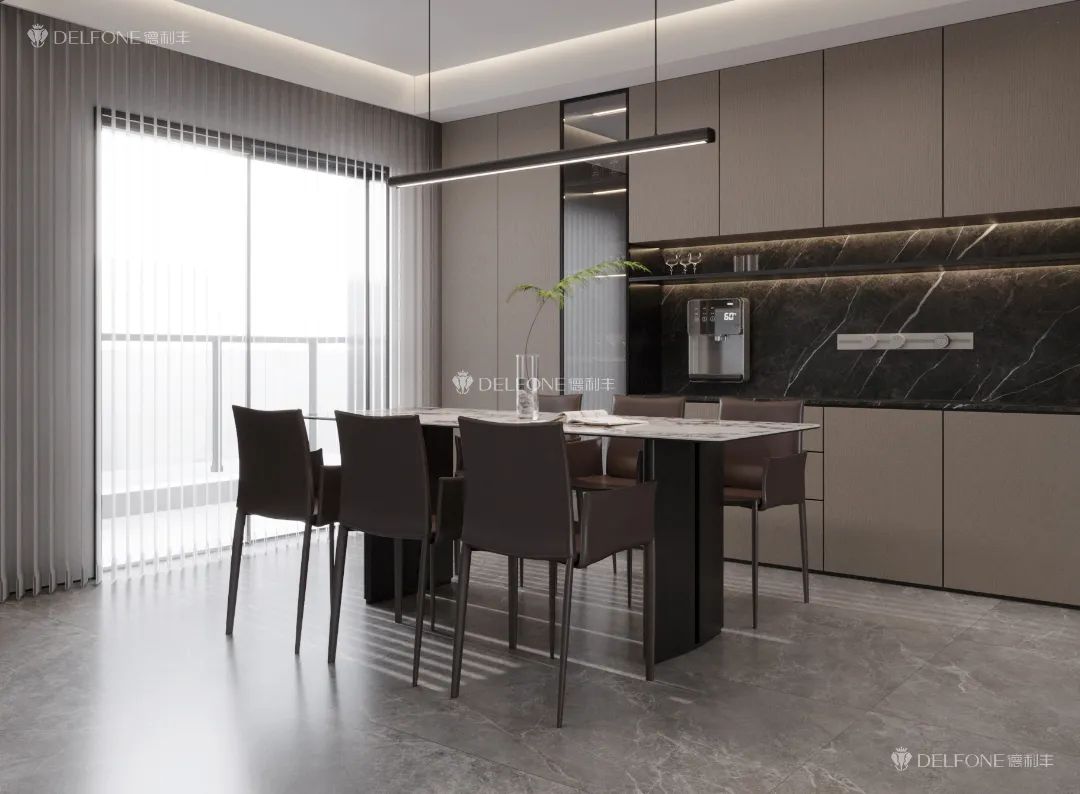 DELFONE案例分享 | 246㎡現(xiàn)代輕奢大平層，巖美生活心之所向(圖6)