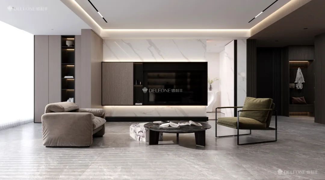 DELFONE案例分享 | 246㎡現(xiàn)代輕奢大平層，巖美生活心之所向(圖2)